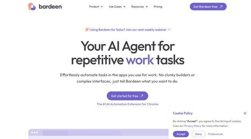 Bardeen website preview