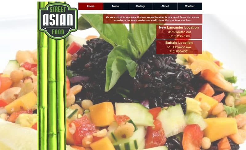 Street Asian Food website preview